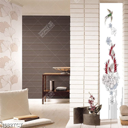 Tranh hoa đá quý in cửa và gạch khổ dọc