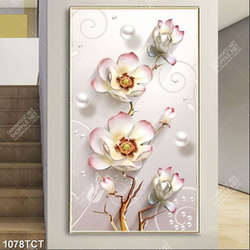 Tranh lụa 3D hoa