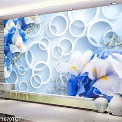 Tranh hoa vân môn nền 3D