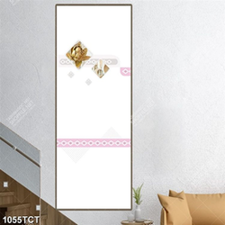 Tranh hoạ tiết trang trí và hoa Sen vàng