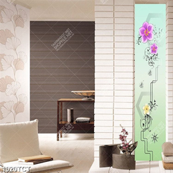 Tranh hoa văn hoa in kính khổ dọc