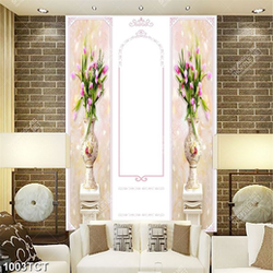 Tranh chỉ tủ bình hoa