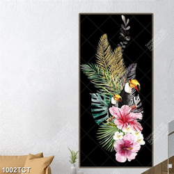 Tranh hoa nền đen