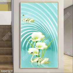 Tranh thiên nga và hoa vân môn