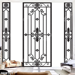 Tranh vector hoa văn cửa