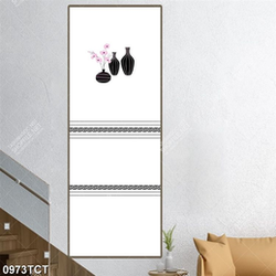 Tranh bình hoa in kính và gạch
