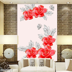 Tranh 3D lụa hoa hồng đỏ