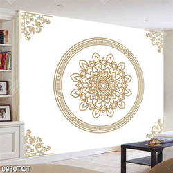 Tranh hoa văn tròn in tủ