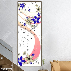 Tranh mẫu hoa in kính đẹp