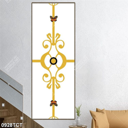 Tranh hoa văn in cửa kính