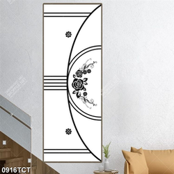 Tranh hoa hồng in cửa