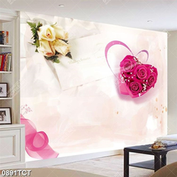 Tranh trái tim hoa hồng