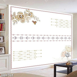 Tranh chỉ tủ và hoa đá quý