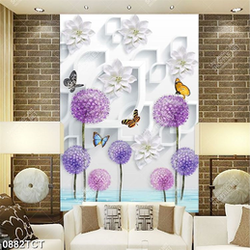 Tranh hoa hành và hoa nền 3D