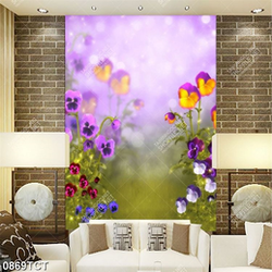 Tranh hoa tím thơ mộng