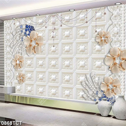 Tranh lụa 3D hoa đá quý