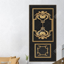 Tranh chỉ tủ màu gold