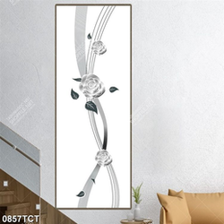 Tranh hoa hồng màu bạc