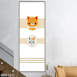 Tranh gấu in cửa phòng trẻ em