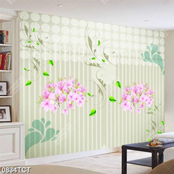 Tranh hoa đào nền hoa văn