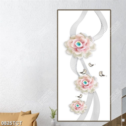 Tranh hoa hồng và đường line