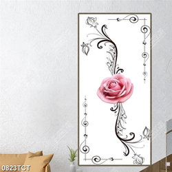 Tranh họa tiết hoa văn và hoa hồng