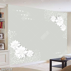 Tranh hoa nền xanh in tủ