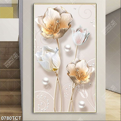 Tranh lụa hoa tulip