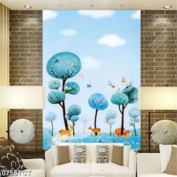 Tranh cây và hươu nghệ thuật