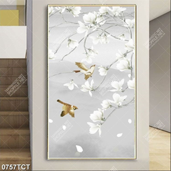 Tranh chim và hoa mộc lan