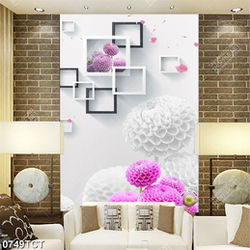 Tranh 3D hoa thược dược đẹp