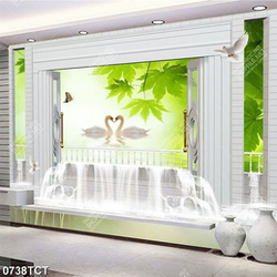 Tranh phao chỉ tủ chim thiên nga