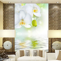 Tranh hoa lan hồ điệp trắng và mặt nước
