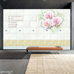 Tranh hoa hồng 3D in gạch