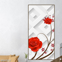 Tranh hoa hồng nền 3D
