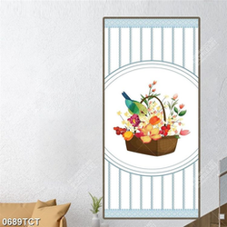 Tranh giỏ hoa và chim