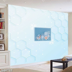 Tranh hoa hồng nền xanh