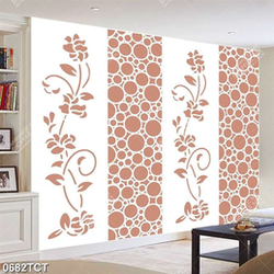 Tranh hoa văn tròn và hoa Sen