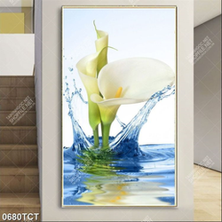 Tranh hoa rum và nước