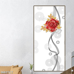 Tranh hoa hồng và họa tiết tròn