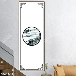 Tranh thủy mặc khung tròn