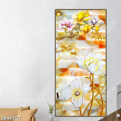 Tranh hoa mộc lan nền 3D