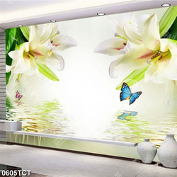 Tranh hoa Ly in tủ đẹp