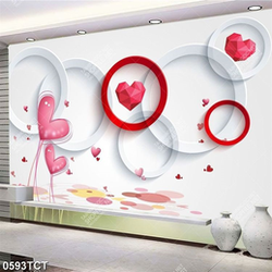 Tranh 3D trái tim đẹp