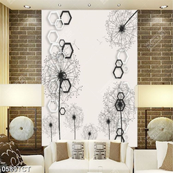 Tranh hoa bồ công anh nền 3D