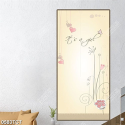 Tranh hoa trang trí in cửa