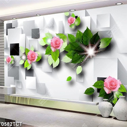 Tranh hoa hồng in tủ kích thước lớn