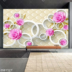 Tranh hoa hồng nền 3D