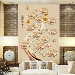 Tranh 3D hoa dán tường đẹp