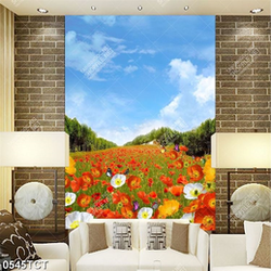 Tranh cánh đồng hoa Poppy